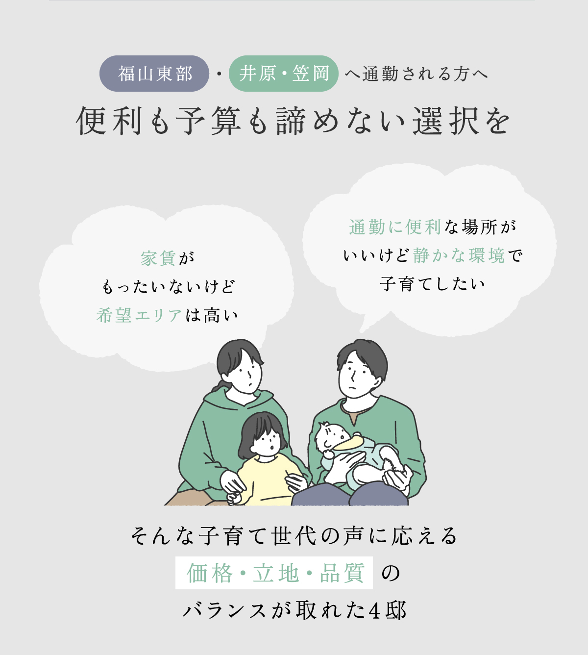福山東部・井原・笠岡へ通勤される方へ便利も予算も諦めない選択を 