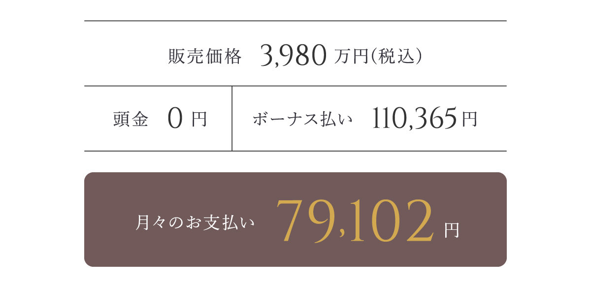 月々のお支払い例